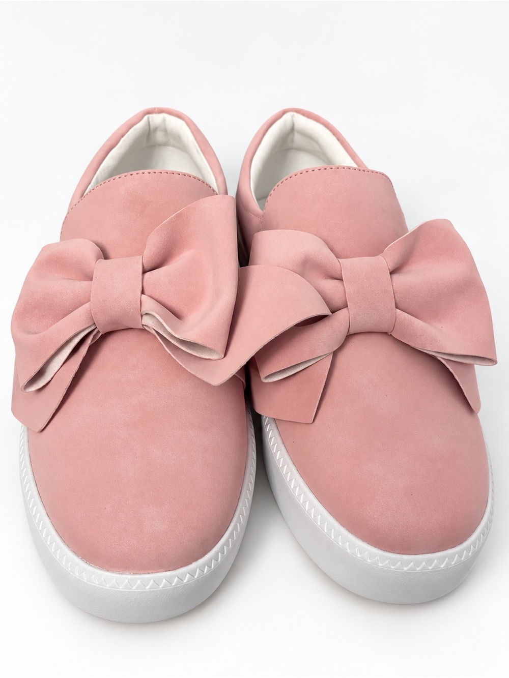 J. Adams Wally Blush Pink Bow Slip-On Sneakers – Size 7.5